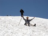 sliding down Sentinal Dome